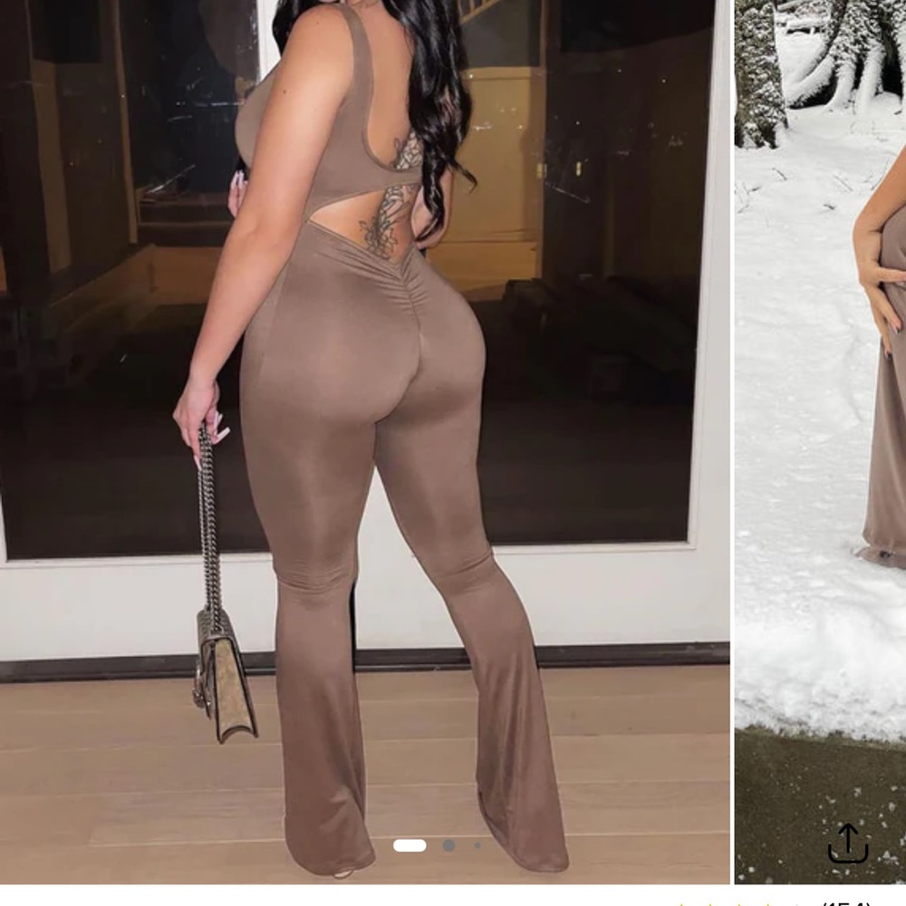 Fashion nova Brown Jumpsuit